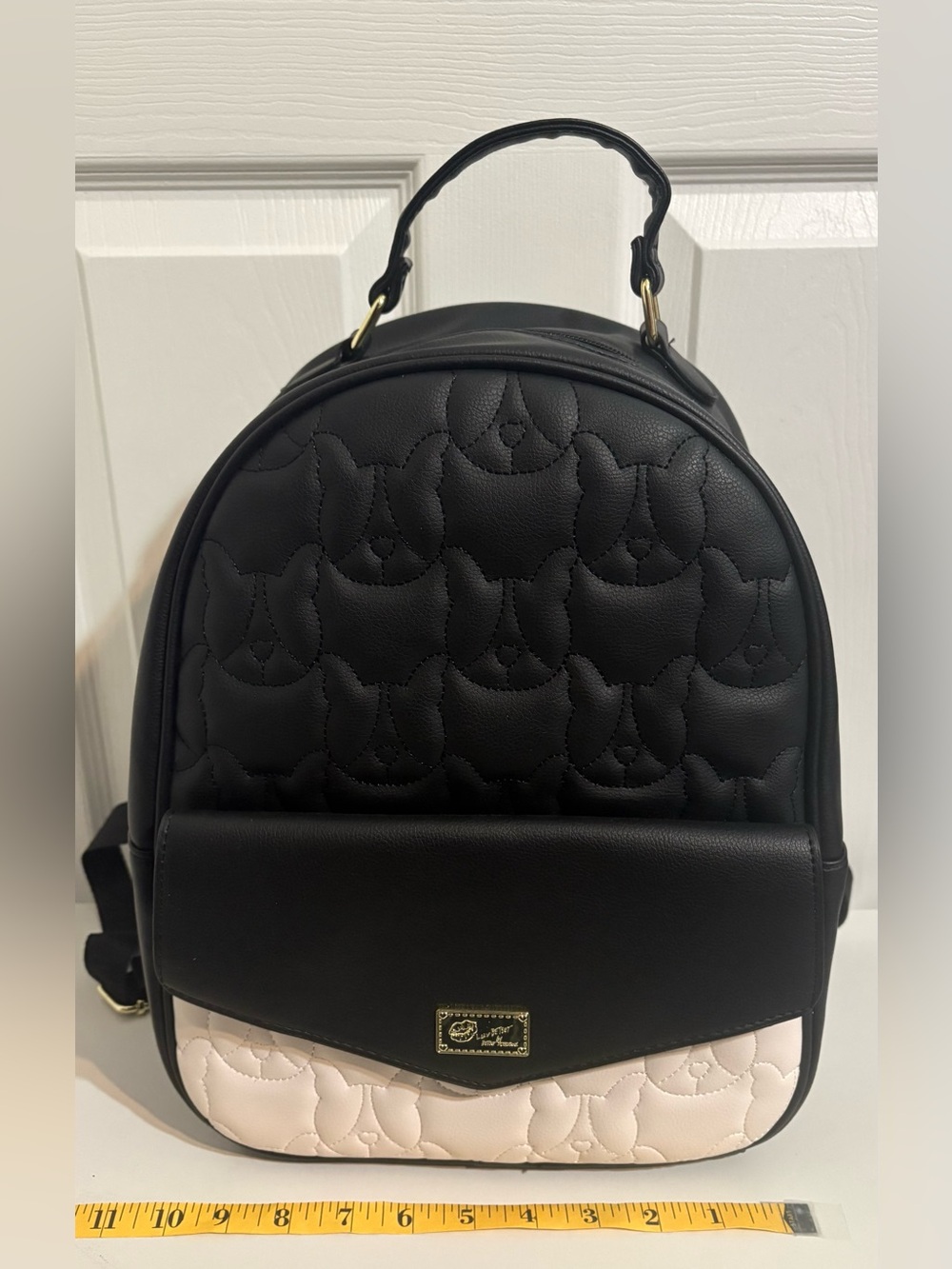 Luv Betsey by Betsey Johnson Quilted French Bulldog Standard 12” Backpack
